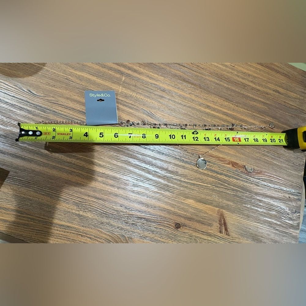 Style & Co. Gold Multi-Layer Gold Tone Necklace with Beads - Picture 6 of 11